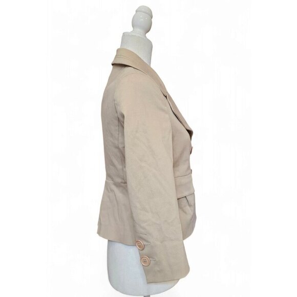 NWT PINKO pavida caban tan beige short 3/4 sleeve jacket made in Italy size 6 - Picture 4 of 12